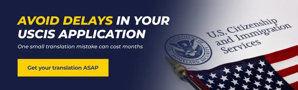 Translation of Birth Certificate for USCIS